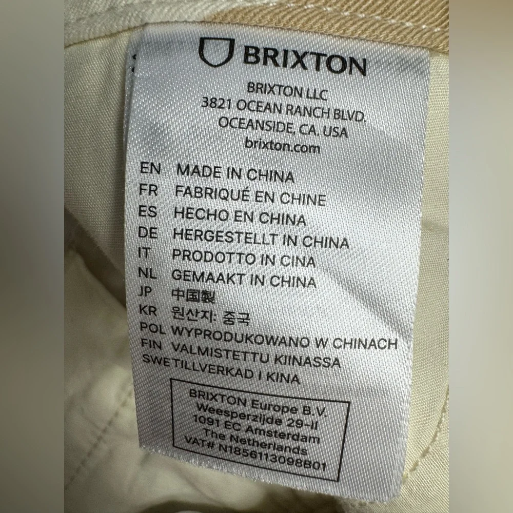 NWOT Brixton Victory wide leg pants in sand - Picture 9 of 9